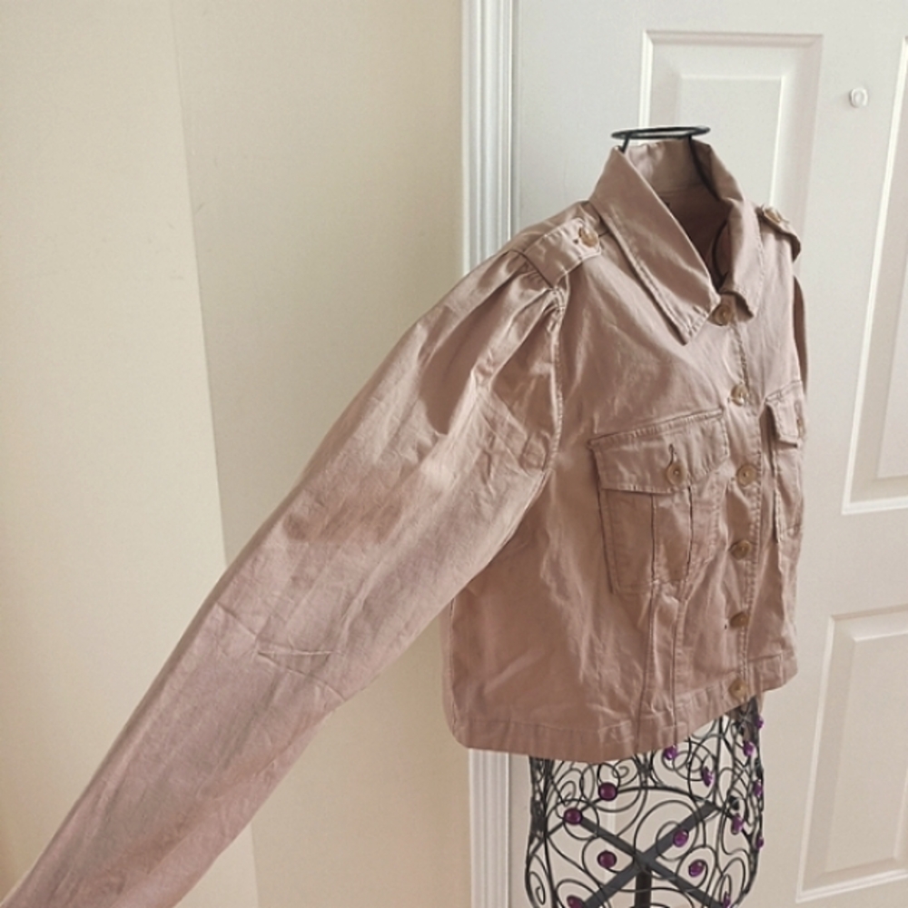 Torrid Cotton Cropped Jacket Chest Pockets size 18-20 - Picture 11 of 17